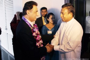 Speaker National Assembly of  Pakistan sardar ayaz sadiq arrives in Sri Lanka